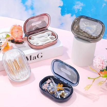4 Pcs Qtip Holder Hair Tie organizer Small Container Portable Travel Qtips Case - Image 5