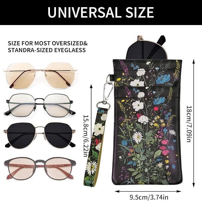 Double Eyeglass Case Soft Dual Glasses Case - Image 2