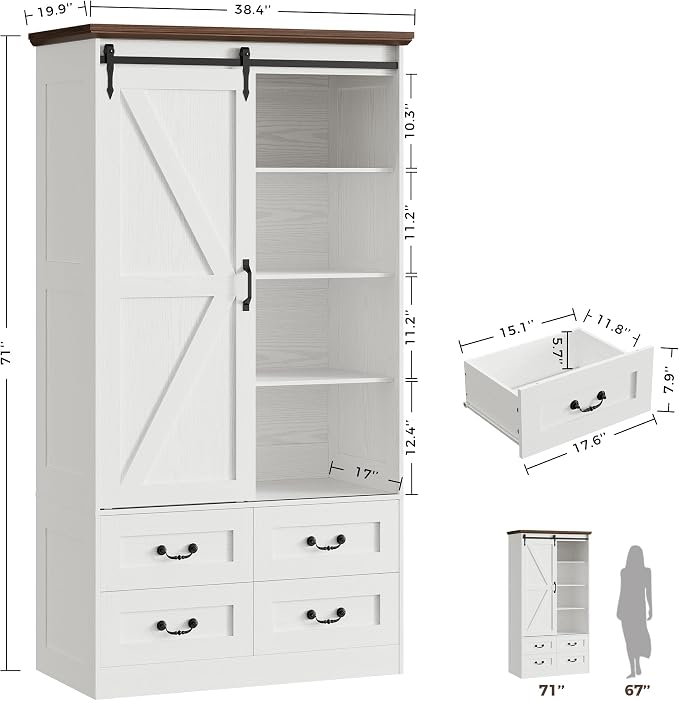 IRONCK Armoire Wardrobe Closet - Image 2
