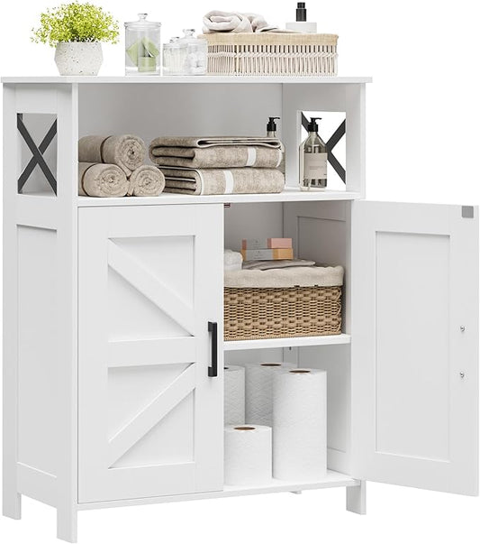 Homhedy Farmhouse Bathroom Storage Cabinet by Homhedy