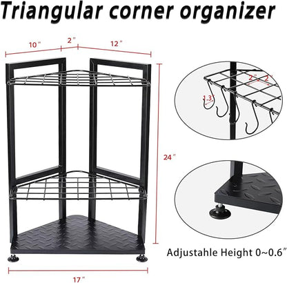 YueTong Garden Tool Organizer for Corner, Yard Tools Rack for Garage Storage - Image 3
