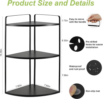 3 Tier Corner Bathroom Counter Organizer, Countertop Organizer, Vanity - Image 3