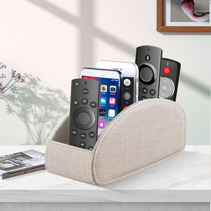 Remote Control Holder PU Leather TV Remote Caddy - Image 7