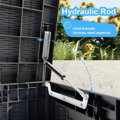 100 Gallon Deck Box, Resin Outdoor Storage Box - Image 4