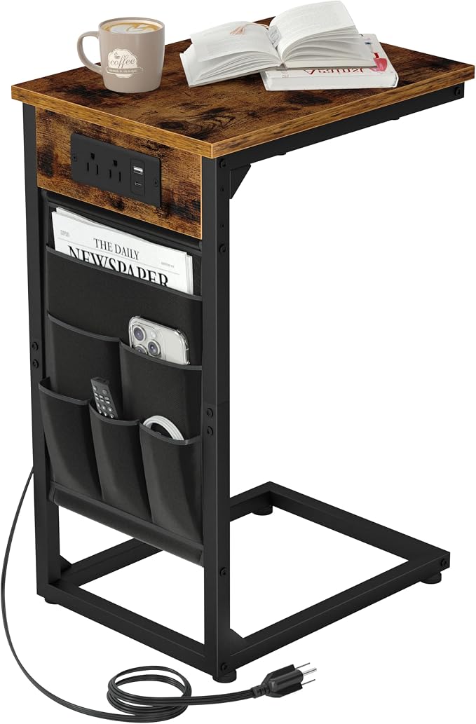AMHANCIBLE C Shaped End Table by AMHANCIBLE