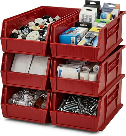 Quantum Storage QUS238 Heavy-Duty Stackable Plastic Storage Bins - Image 2