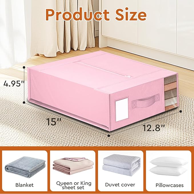 StorageTastic 4 Pack Bed Sheet Closet Organizers and Storage, Sturdy Foldable - Image 2