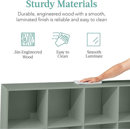 Best Choice Products Kids Bookcase 8-Cube Storage Organizer, 11in Shelf Opening - Image 6