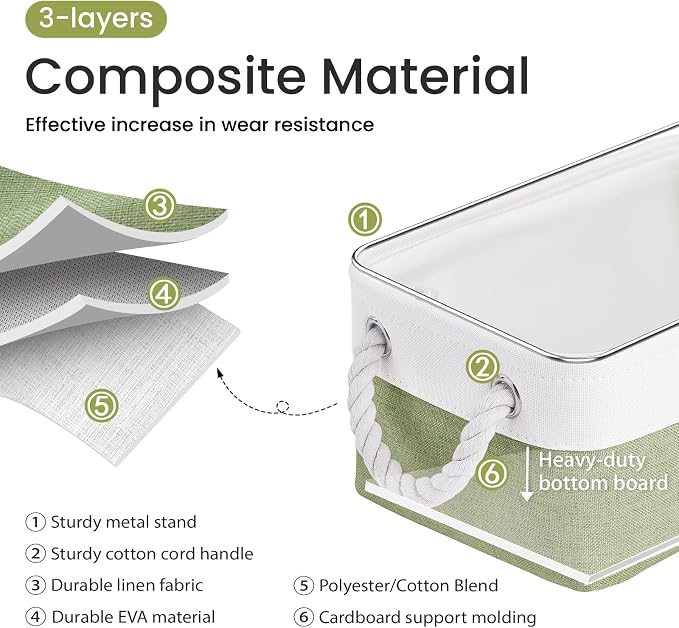 11.8x7.9x5.2 Inch Fabric Small Storage Bins - Image 2