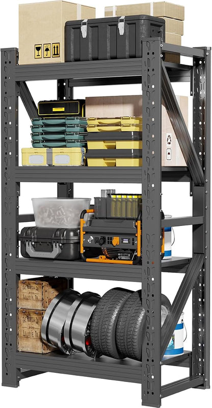 42" W Garage Shelving, 4-Tier Heavy Duty Storage Shelves Unit - Image 9