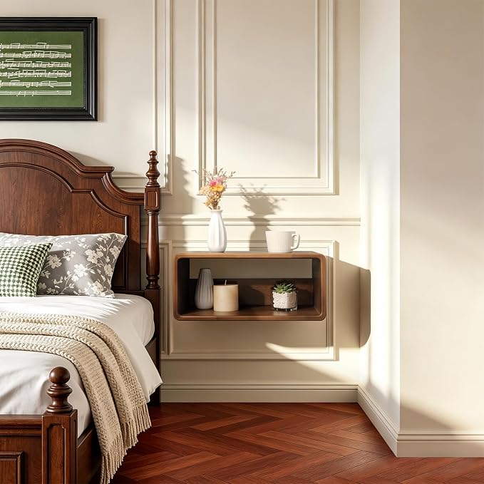 Floating Nightstand, Wall Mounted Bedside Shelf, Handmade Bedroom Furniture - Image 6