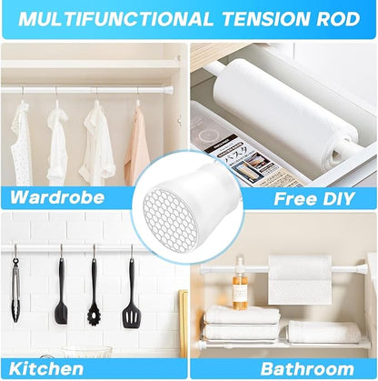 Small Tension Rod 16 to 26 Inch White Spring Curtain Rod No Drilling Spring - Image 6