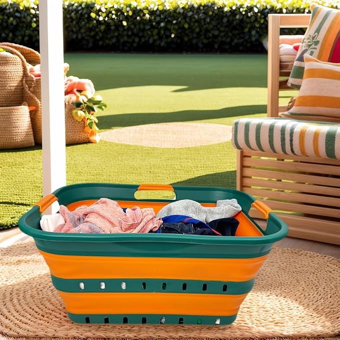 SAMMART 42L Collapsible Plastic Laundry Basket - Image 4