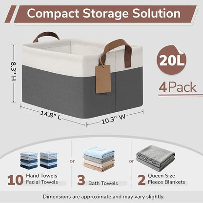 CHICVITA 4 Pack Storage Baskets - Image 3
