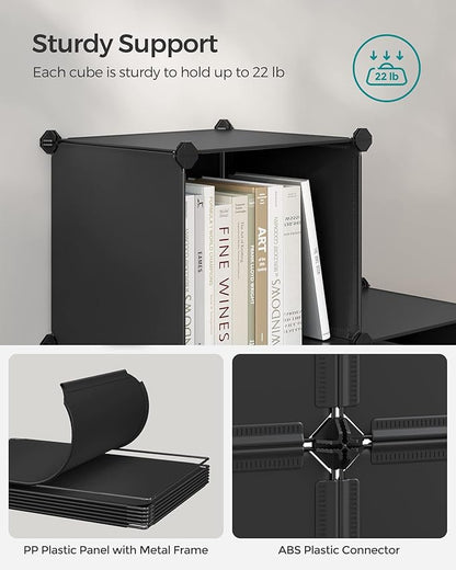 SONGMICS 6 Cube Storage Organizer, Modular Bookshelf, DIY Closet Organizers and - Image 4