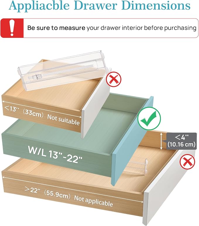 Vtopmart 4 Pack Drawer Dividers - Image 2