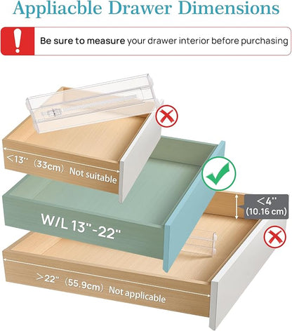 Vtopmart 4 Pack Drawer Dividers - Image 2