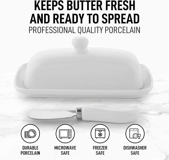 Zulay Kitchen Butter Dish With Lid - Image 2