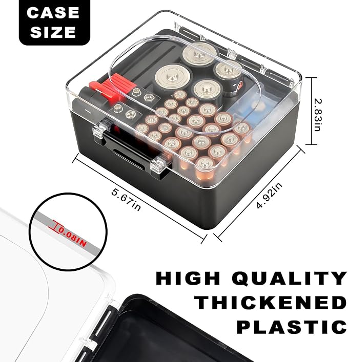 Battery Storage Organizer Box, Holder Container Bag - Image 4
