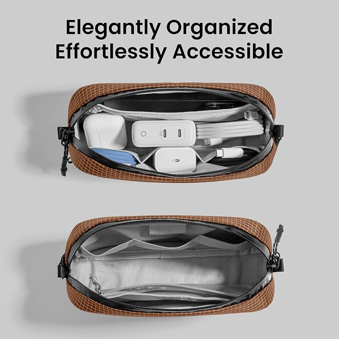 tomtoc Electronics Organizer Travel Case Performance, Water Resistant Bag Cable - Image 5