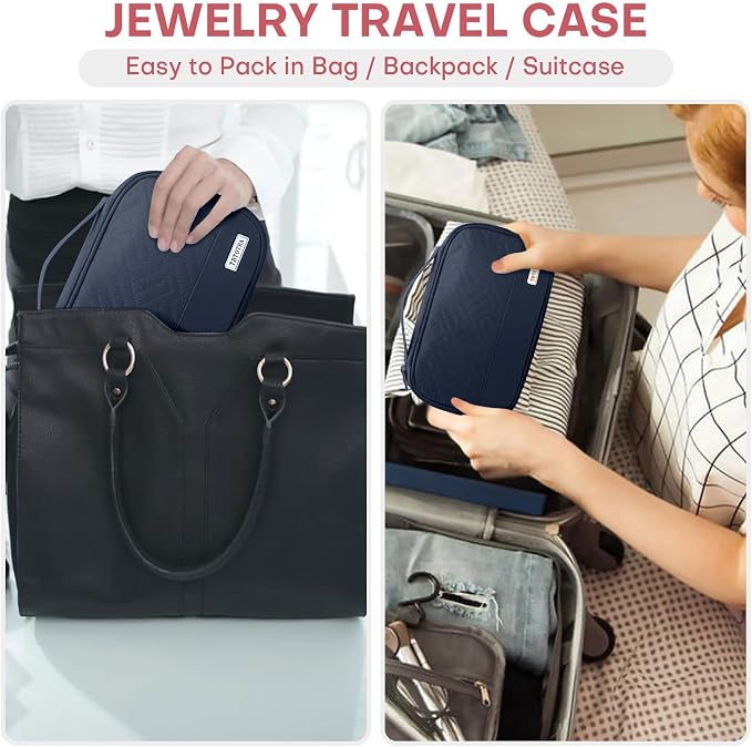 Jewelry Travel Case Organizer for Necklaces, Soft Sided - Image 6