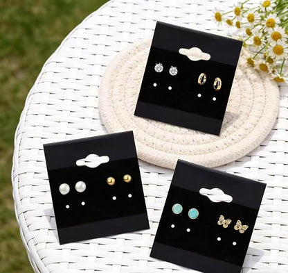 Adorox 200 Piece Black Earring Card Holders - Image 4