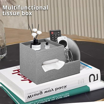 PU Leather Tissue Box Cover Square, Tissue Box Holder Organizer - Image 2