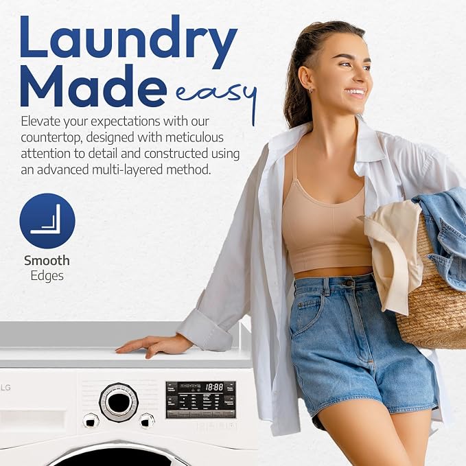 OfficeSimpli Large Washer Dryer Countertop 30 x 58 - Image 9