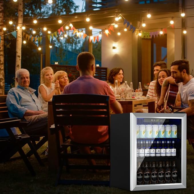 1.7 Cu.ft Beverage Refrigerator Cooler, 72 Cans Mini Fridge - Image 6