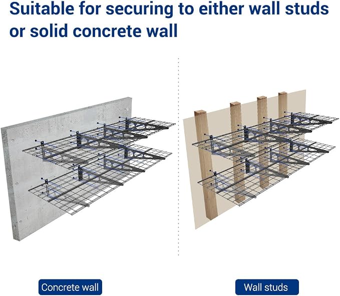 FLEXIMOUNTS WR26B-SBA 2' x 6' Wall Shelf Garage Storage Rack - Image 6