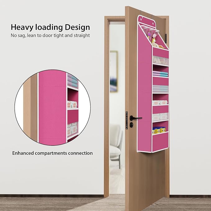 Univivi 5-Shelf Fabric Door Storage Over Door Hanging Organizer - Image 2