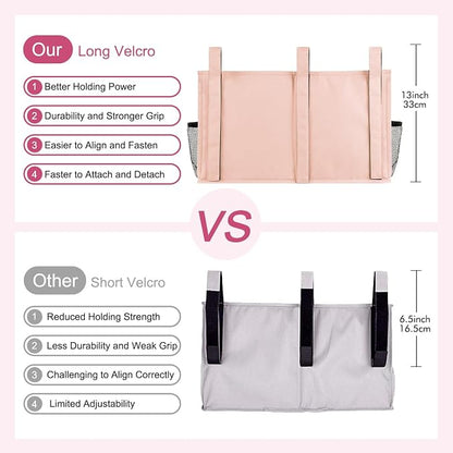 Surblue Bedside Caddy Hanging Bed Organizer Storage Bag Pocket - Image 4