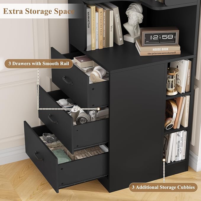 FACBOTALL 76.8” Corner Bookshelf - Image 3