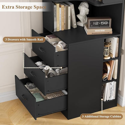 FACBOTALL 76.8” Corner Bookshelf - Image 3