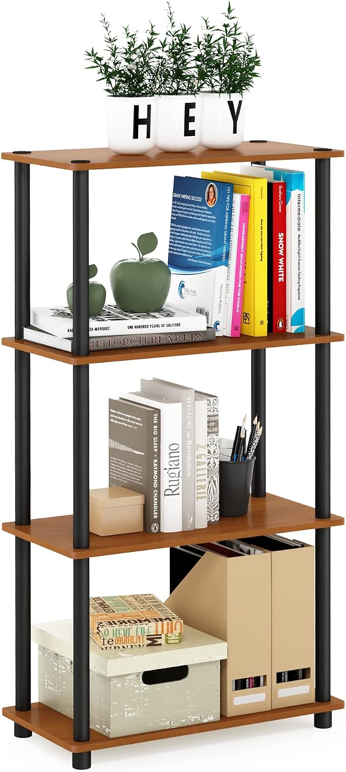 Furinno Turn-N-Tube 4-Tier Multipurpose Shelf Display Rack by Furinno-FitsYourSpaceFitsYourBudget