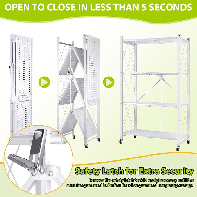 4-Tier Foldable Storage Shelf - Image 6