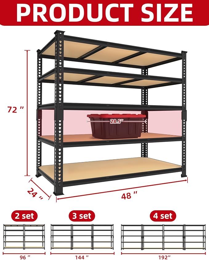 PrimeZone Heavy Duty Garage Storage Shelves - Image 3