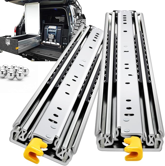 YENUO Locking Heavy Duty Drawer Slides Full Extension 12–60 Inch 320 LB | Side by YENUO