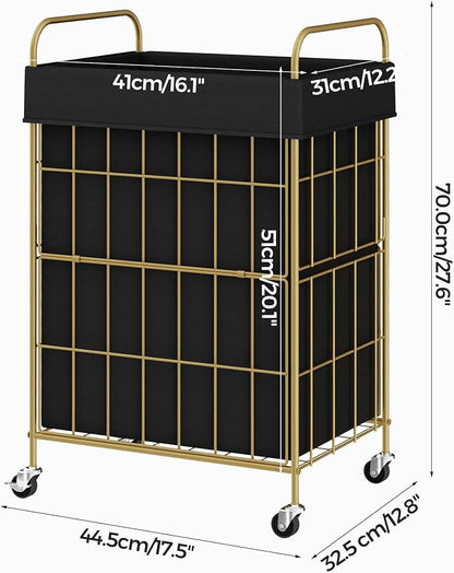 Laundry Hamper with Wheels, 90L Laundry Basket with Handle, Laundry Sorter with - Image 7