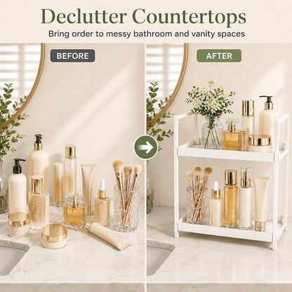 Bathroom Organizer Countertop, 2 Tier Counter Storage Shelf - Image 7