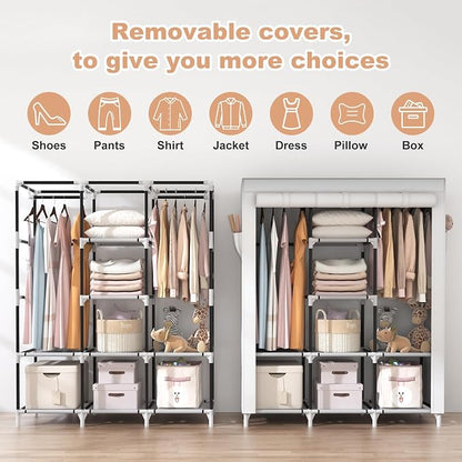 VTRIN Portable Closet Wardrobe for Hanging Clothes - Image 4