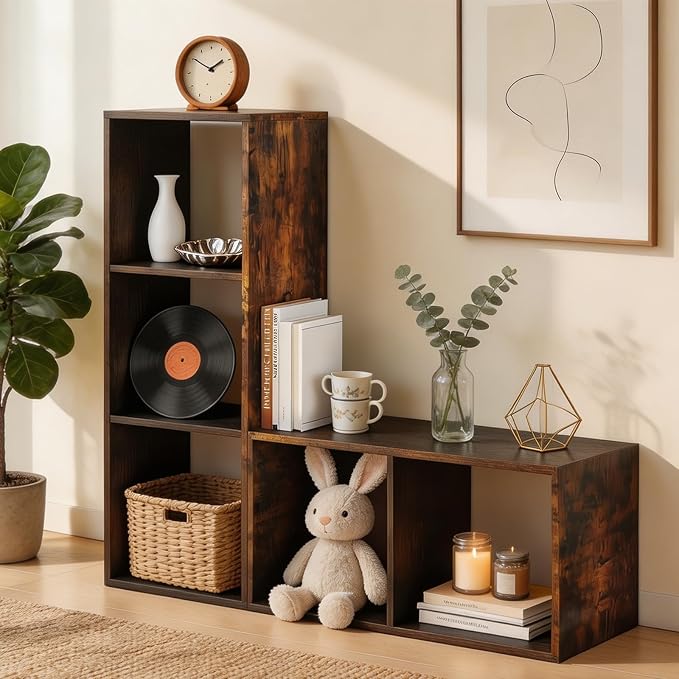 POWERSTONE 3 Cube Storage Organizer Set of 2, 3 Tier Cubby Bookshelf - Image 7