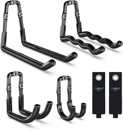 3-H Heavy Duty Garage Hooks 6 Pack, One-Piece Construction Garage Wall Hooks by 3-H