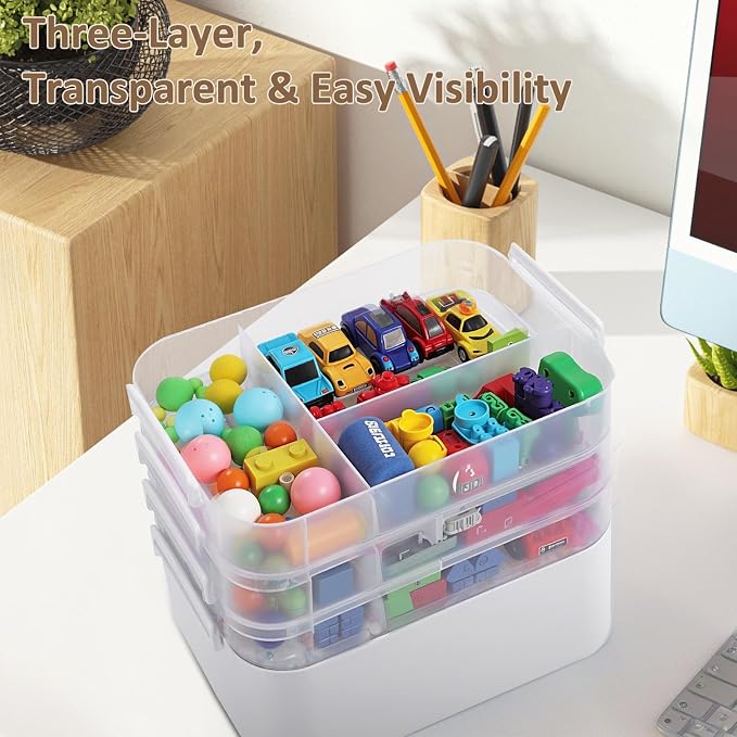 Gifhomfix 4-Layer Plastic Craft Organizers and Storage Box - Image 6