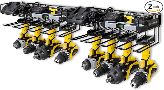 Heavy Duty Tool Organizer, 4 Wall Mount Anchors, 3.95" Between Slots, Sturdy by WellMall