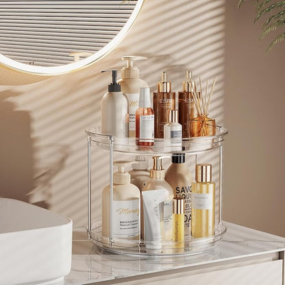 LAMU 2 Tier Lazy Susan Turntable Organizer 9.25'' Rotating Spice Rack - Image 5