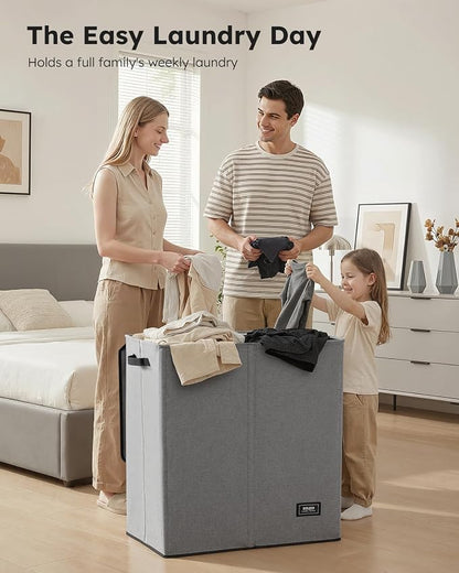 SOLEDI Large Double Laundry Hamper - Image 3
