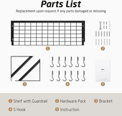 KES 30-Inch Kitchen Pan Pot Rack Wall Mounted Hanging Storage Organizer Wall - Image 9