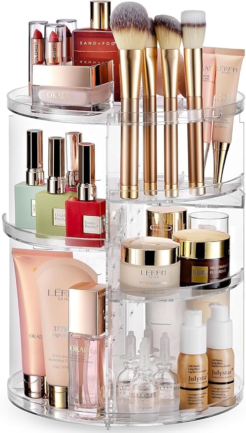 Masirs 360 Rotating Makeup Organizer Countertop by Masirs