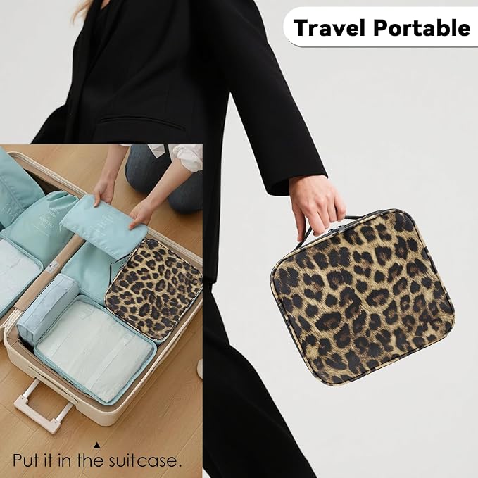 Travel Makeup Bag Makeup Cosmetic Train Case Organizer Portable Storage Bag - Image 7